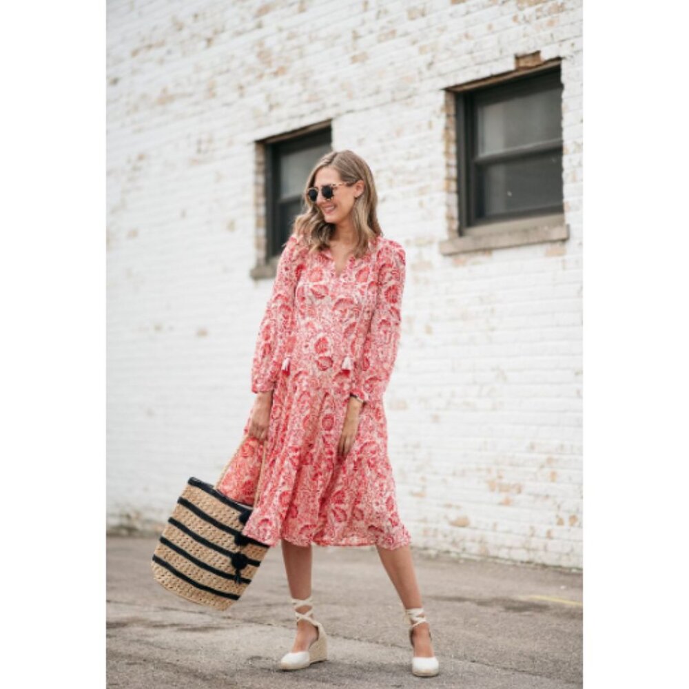 NWT Anthropologie Talulah Tiered Floral Midi Dress Large